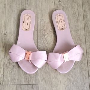 Ted Baker Satin Pink Bow Sandals 36